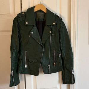 Blank NYC  Green Leather Jacket - XS